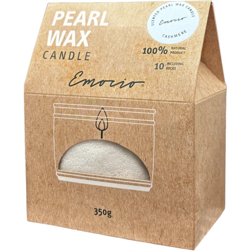 Emocio Pearl wax Cashmere White ароматна свещ 350 гр.