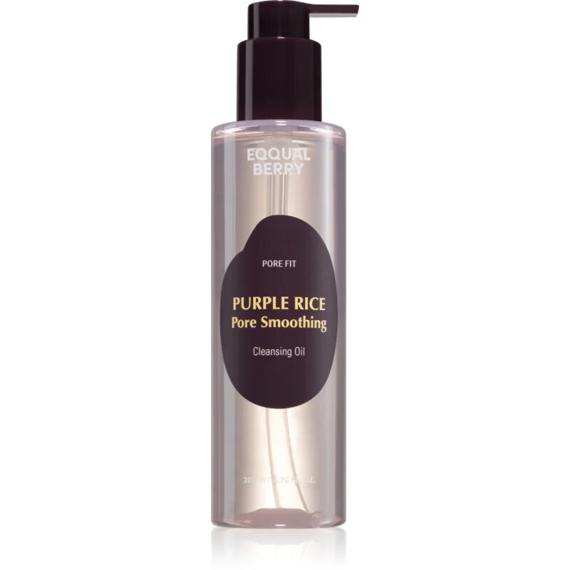 EQQUALBERRY Purple Rice Pore Smoothing Cleansing Oil дълбоко почистващо олио за мазна и проблемна кожа 200 мл.