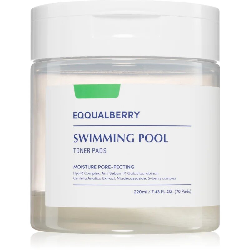 EQQUALBERRY Swimming Pool Toner Pads ексфолиращи възглавнички с хидратиращ ефект 70 бр.