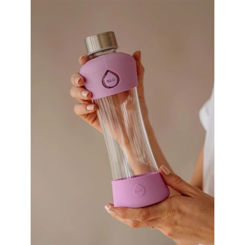 EQUA Active стъклена бутилка за вода Plum 1 бр.