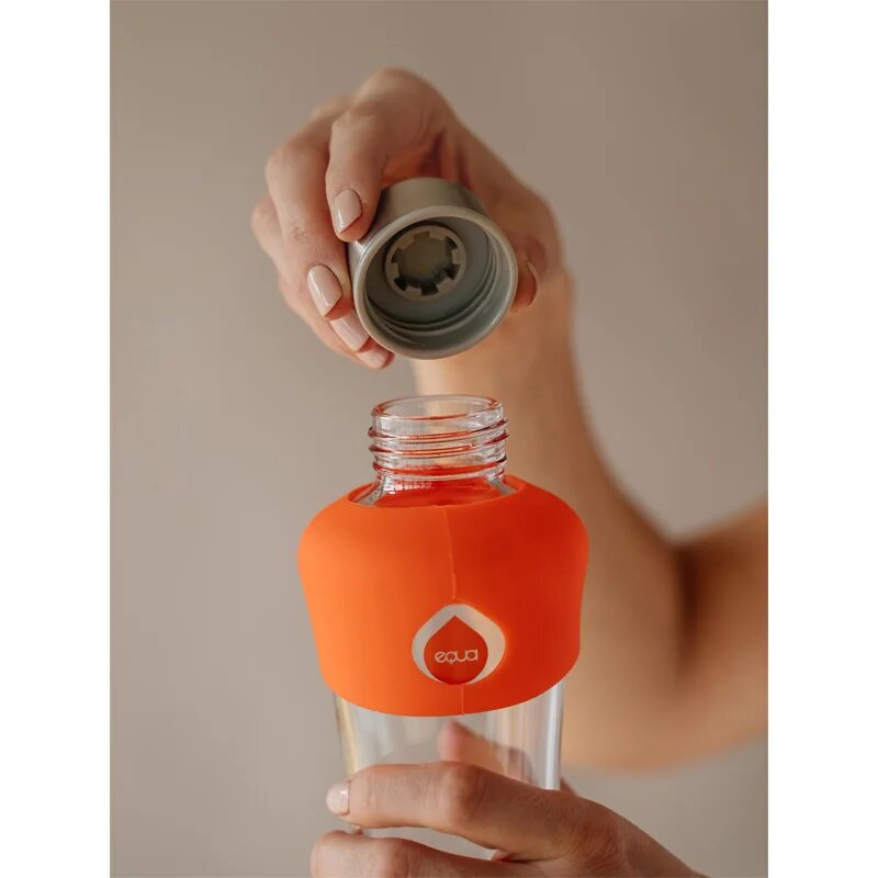 EQUA Active стъклена бутилка за вода Tangerine 1 бр.