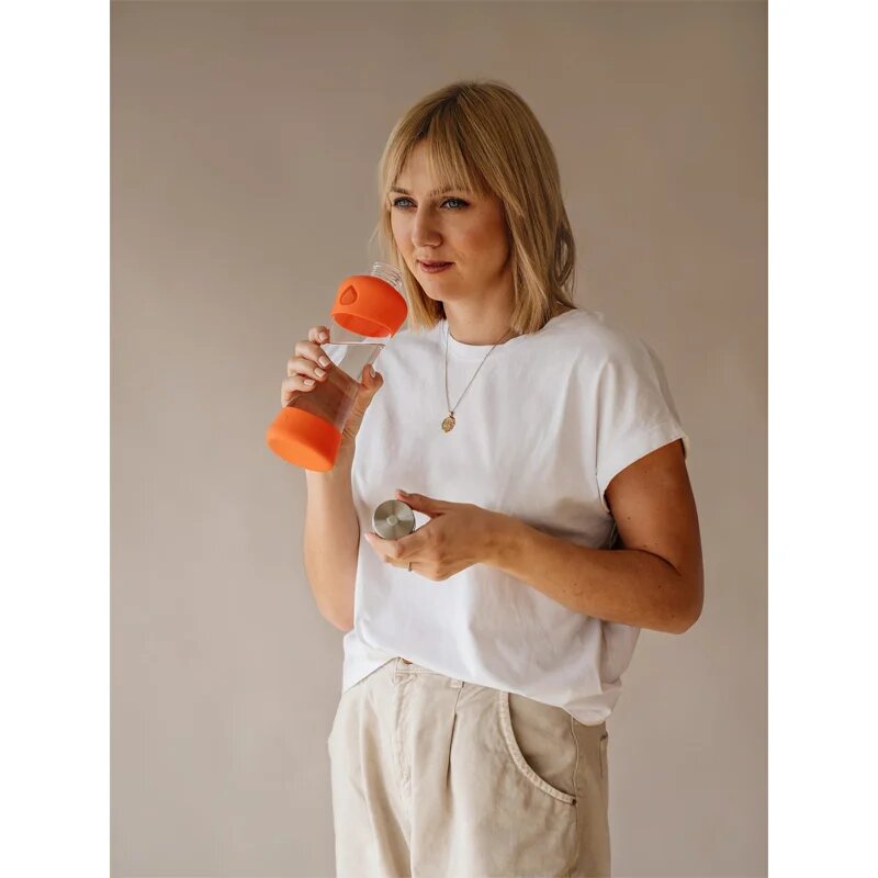 EQUA Active стъклена бутилка за вода Tangerine 1 бр.