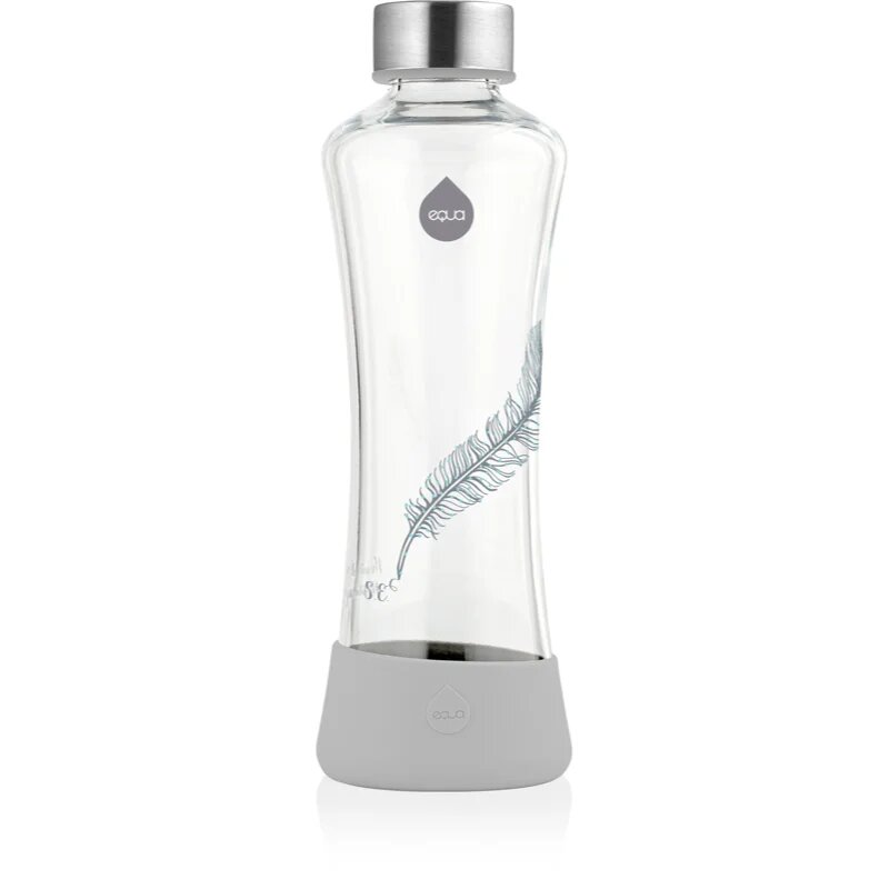 EQUA Glass стъклена бутилка за вода боя Feather 1 бр.