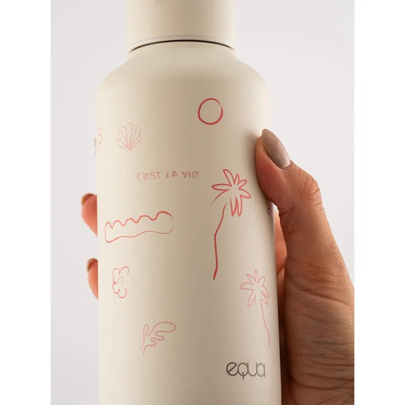 EQUA Timeless неръждаема бутилка за вода малка боя C'est La Vie 1 бр.
