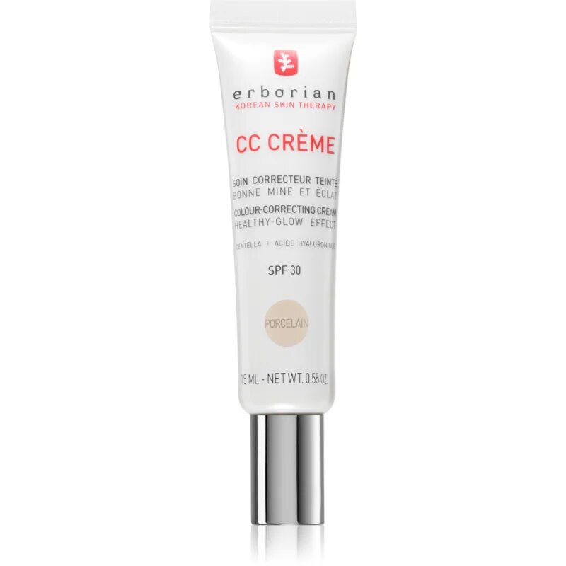 Erborian CC Crème Centella Asiatica CC крем за уеднаквяване тена на лицето SPF 30 цвят Porcelain 15 мл.