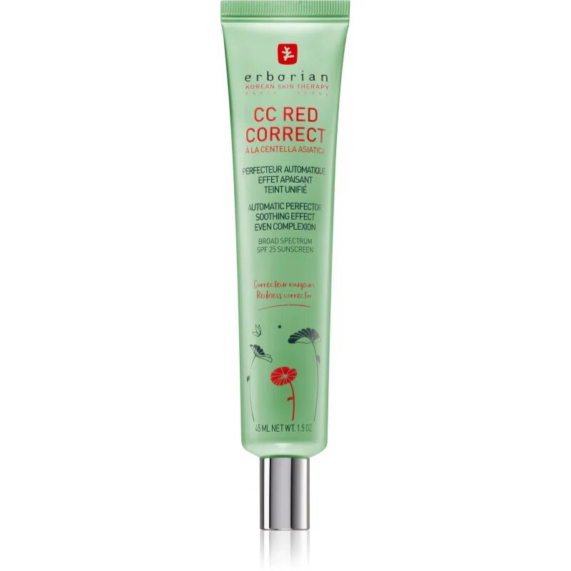 Erborian CC Red Correct CC крем против зачервяване на кожата SPF 25 45 мл.
