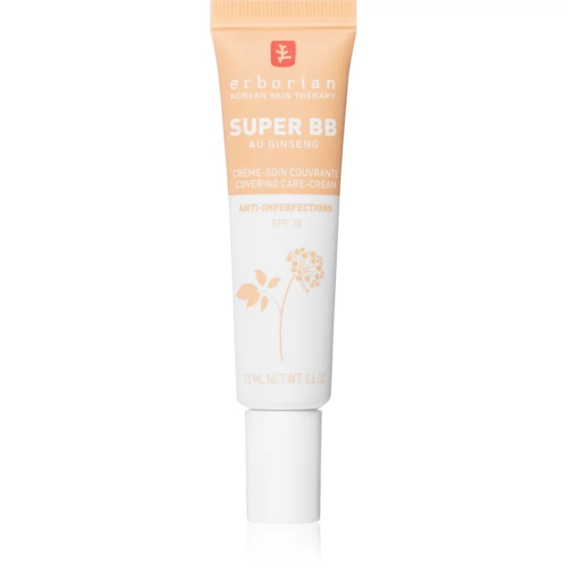 Erborian Super BB Covering Care-Cream ВВ крем за безупречен изравнен тен на кожата малка опаковка цвят Dore 15 мл.