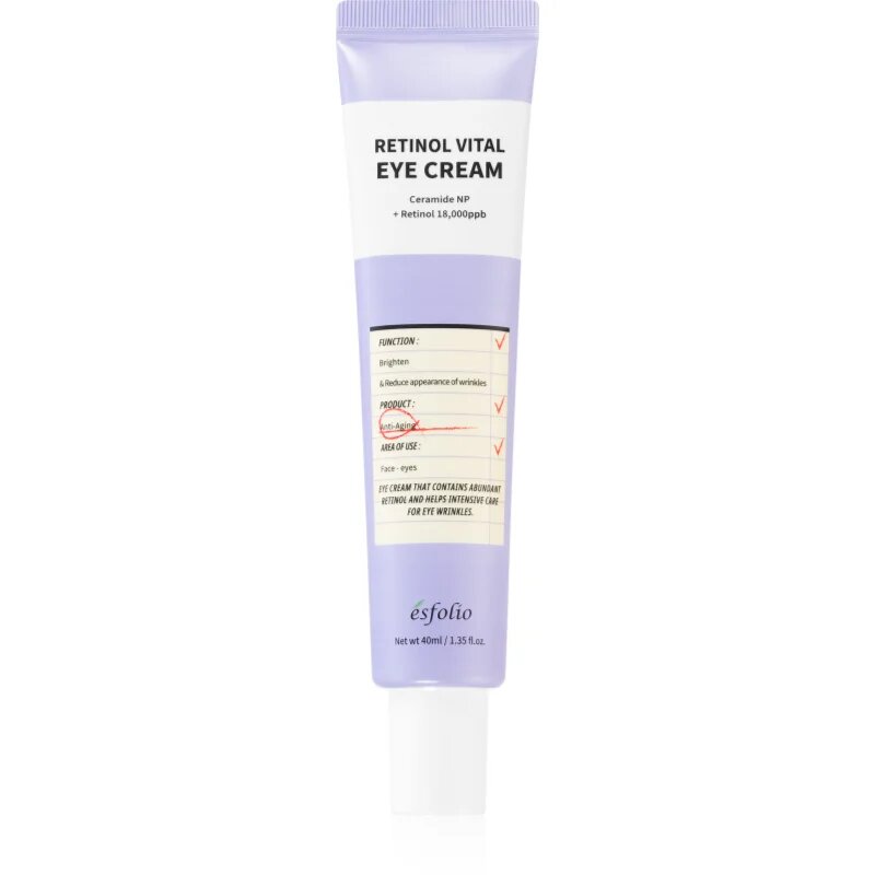 esfolio Retinol Vital крем за околоочния контур против бръчки с ретинол 40 мл.