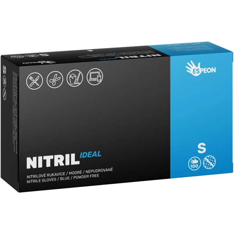 Espeon Nitril Ideal3 Blue нитрилни ръкавици без пудра размер S 100 бр.