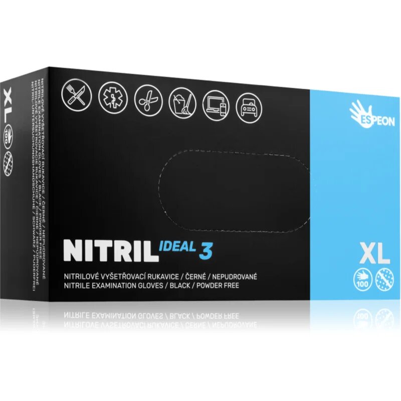 Espeon Nitril Ideal3 Examination Gloves Blue нитрилни ръкавици без пудра за предпазване и изследвания размер XL 100 бр.