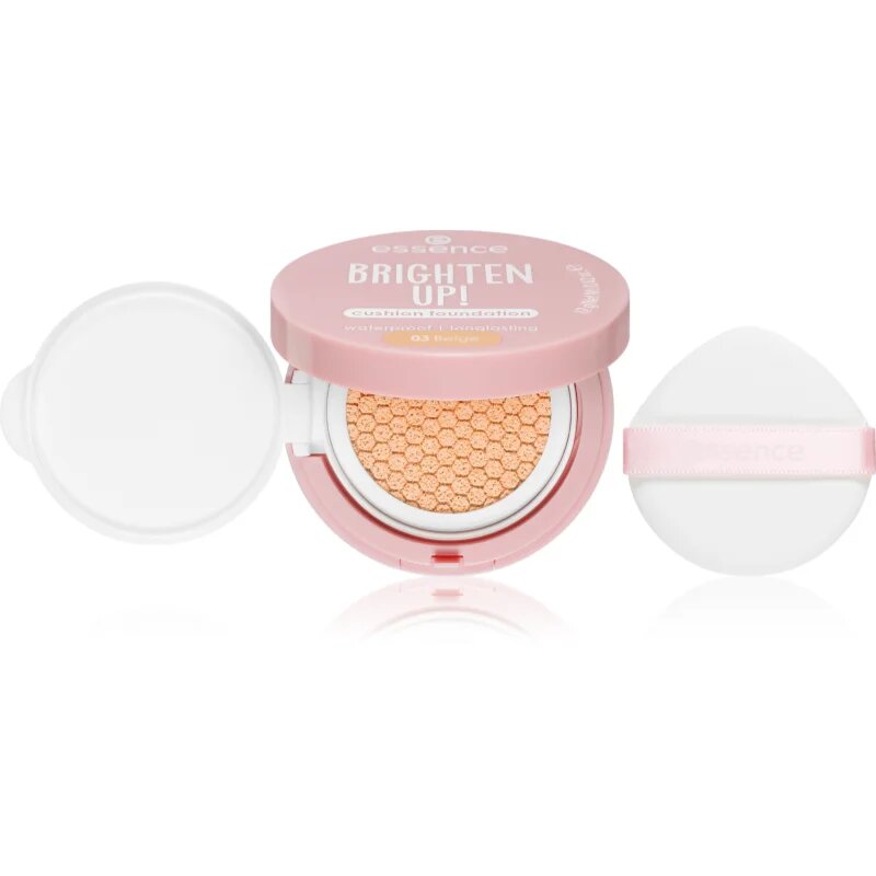 Essence BRIGHTEN UP! Cushion Foundation фон дьо тен в гъба цвят 03 Beige 12 гр.