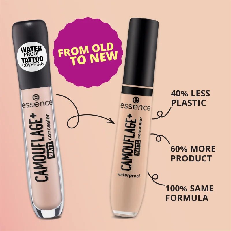 Essence CAMOUFLAGE+ MATTE течен коректор с матиращ ефект цвят 210 8 мл.