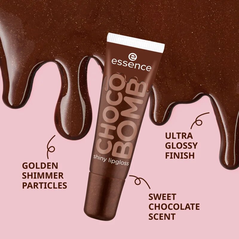 Essence Choco Bomb блясък за устни с блестящи частици 10 мл.