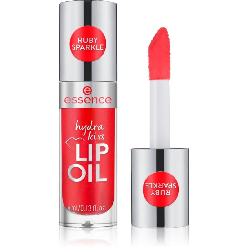 Essence Hydra Kiss хидратиращо олио за устни цвят 12 Ruby Sparkle 4 мл.