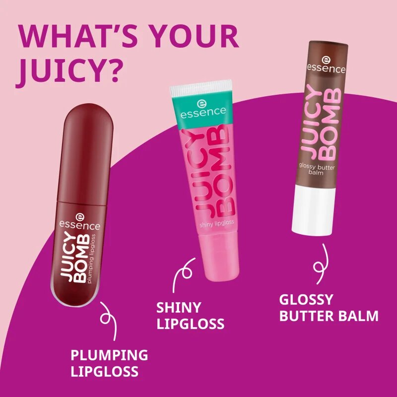 Essence Juicy Bomb блясък за устни с увеличаващ ефект цвят 04 Blossom Peach 2.6 мл.