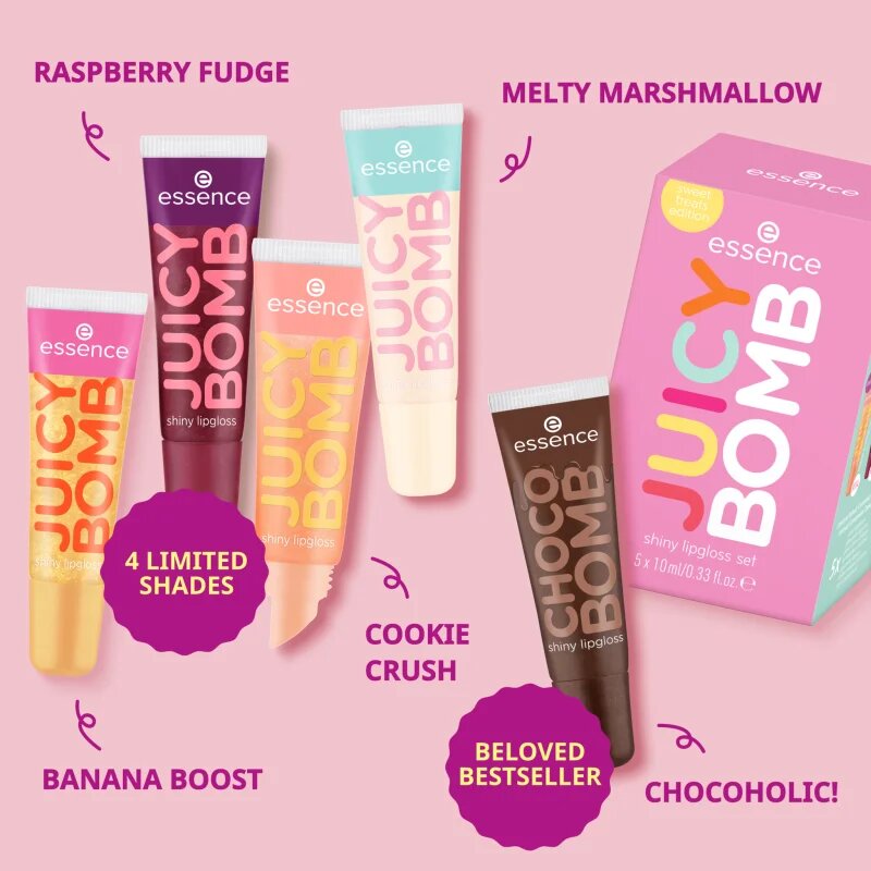 Essence Juicy Bomb подаръчен комплект за устни 04 Sugar Coated
