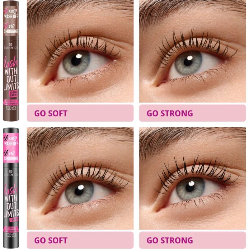 Essence lash WITHOUT LIMITS TUBING спирала за обем и удължаване на мигли цвят 05 Faux Real 13 мл.