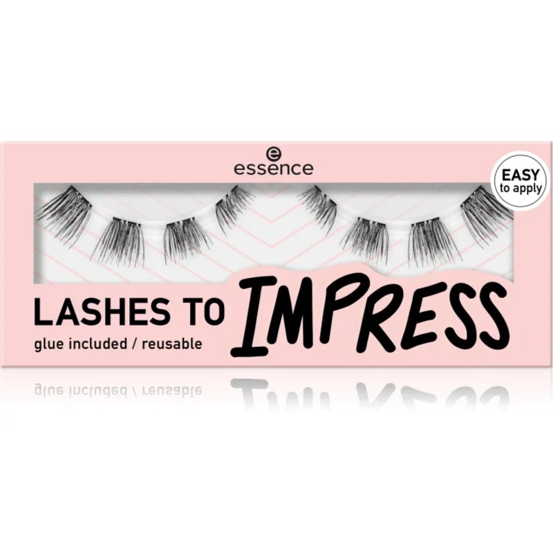 Essence LASHES TO IMPRESS изкуствени мигли с лепило 8 бр.
