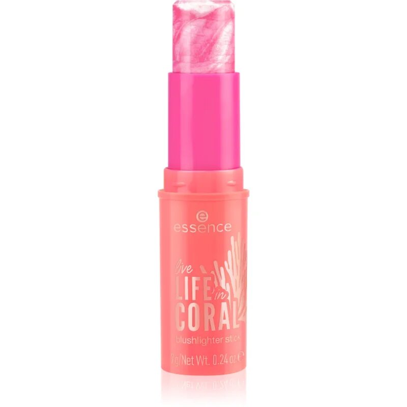 Essence LIFE in CORAL освежаващ руж в стик цвят 01 Glowin' Coraltastic Baby! 7 гр.