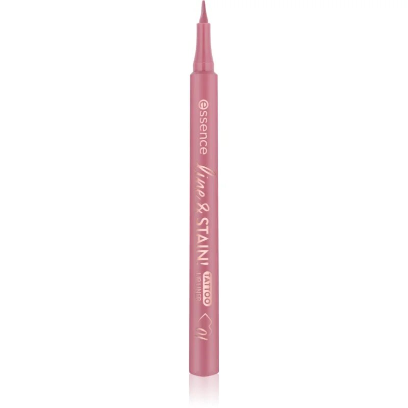 Essence line & STAIN! TATTOO контуриращ маркер за устни за дълготраен ефект цвят 01 Everyone's Nude-Pink 1.1 мл.