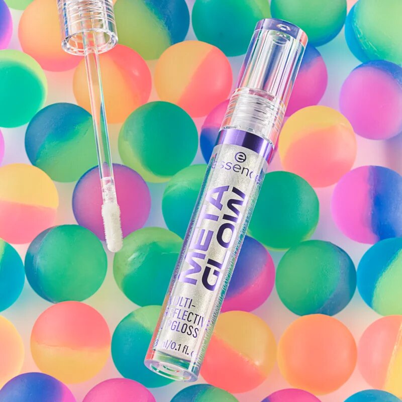 Essence META GLOW MULTI-REFLECTIVE гланц за устни холографичен ефект цвят 01 Cyber Space 3 мл.