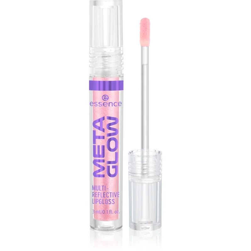 Essence META GLOW MULTI-REFLECTIVE гланц за устни холографичен ефект цвят 02 Digital Pink 3 мл.