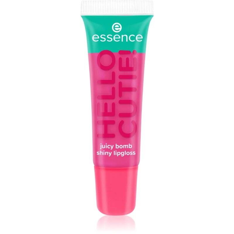 Essence Say It With Juicy Hello Cutie! блясък за устни с блестящи частици цвят 02 Witty Watermelon 10 мл.