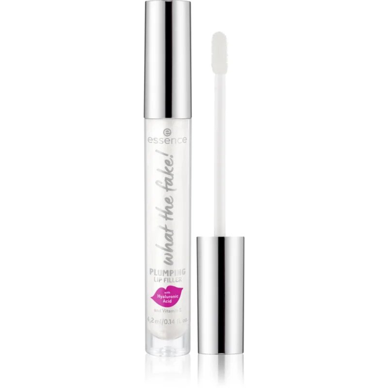 Essence WHAT THE FAKE! блясък за устни за по-голям обем цвят 01 oh my plump! 4.2 мл.