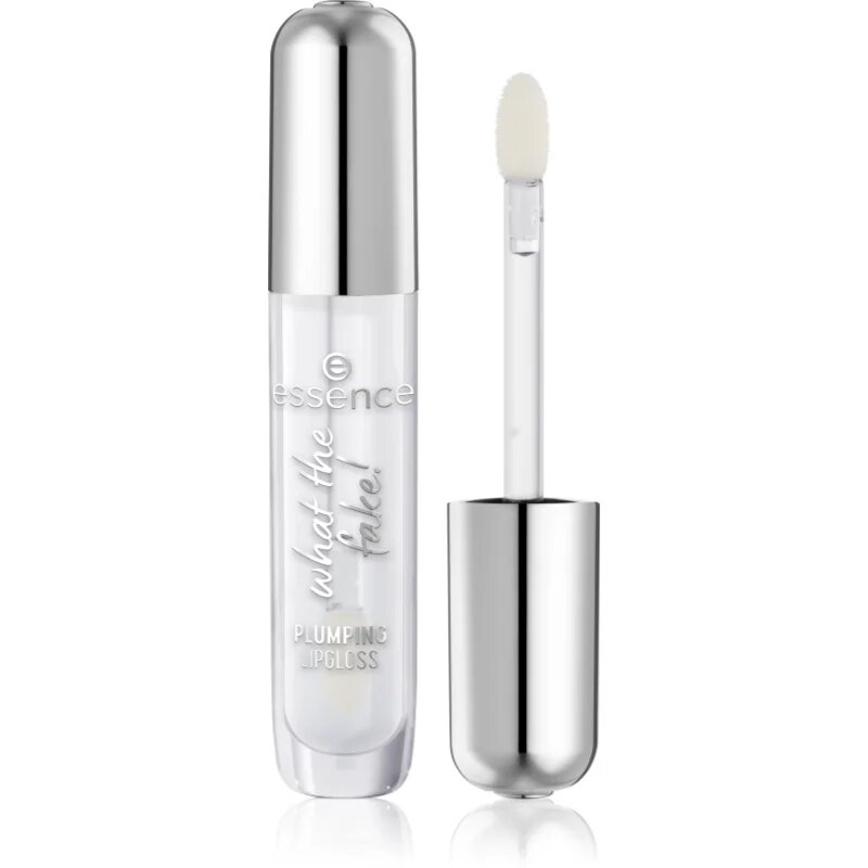 Essence WHAT THE FAKE! блясък за устни за по-голям обем цвят 100 Sheer Genius 4 мл.