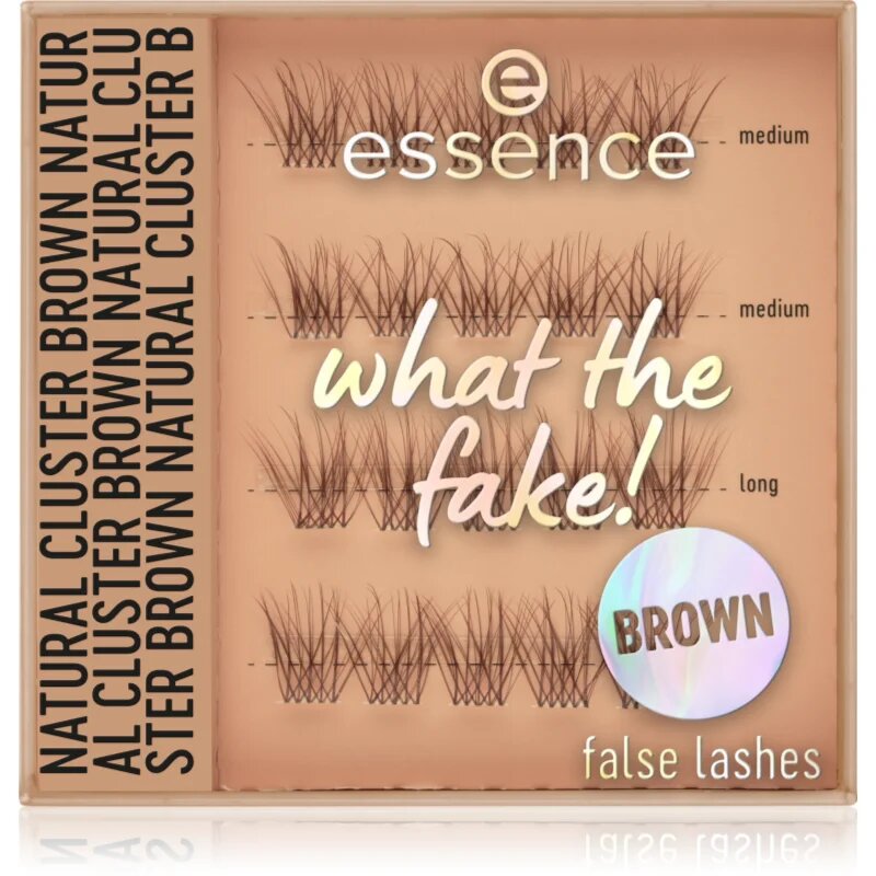Essence WHAT THE FAKE! изкуствени мигли 05 Natural Cluster Brown 1 чифт