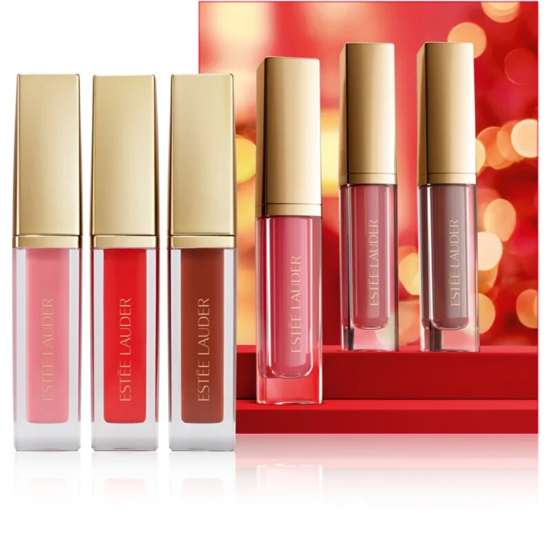 Estée Lauder Holiday Suite Kisses Glossy Pout Mini Lip Oil Trio подаръчен комплект