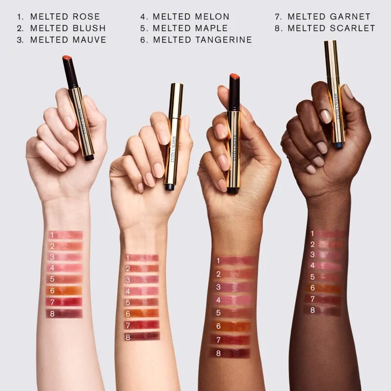 Estée Lauder Pure Color Melt-On Glosstick силно пигментиран блясък за устни в стик цвят Melted Rose 1.8 гр.