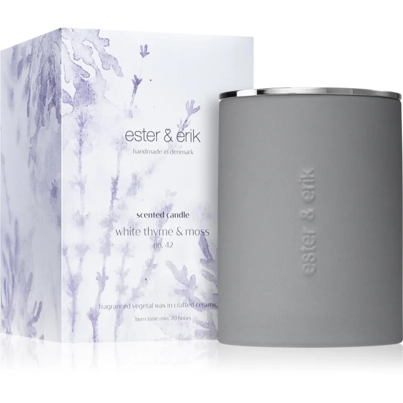 ester & erik scented candle white thyme & moss (no. 42) ароматна свещ 350 гр.