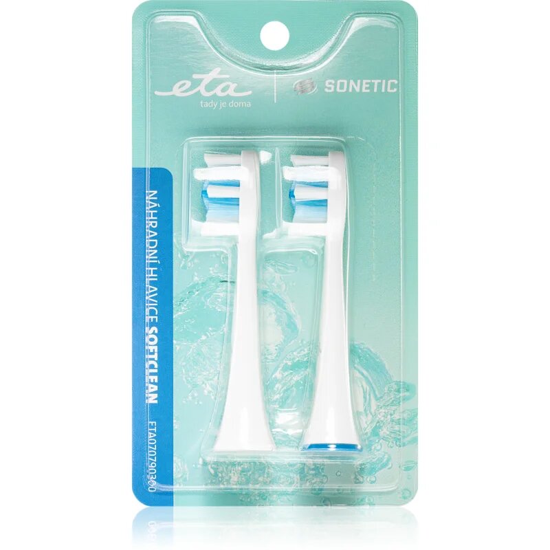 ETA Sonetic SoftClean 0707 90300 резервни глави за четка за зъби For x707 2 бр.