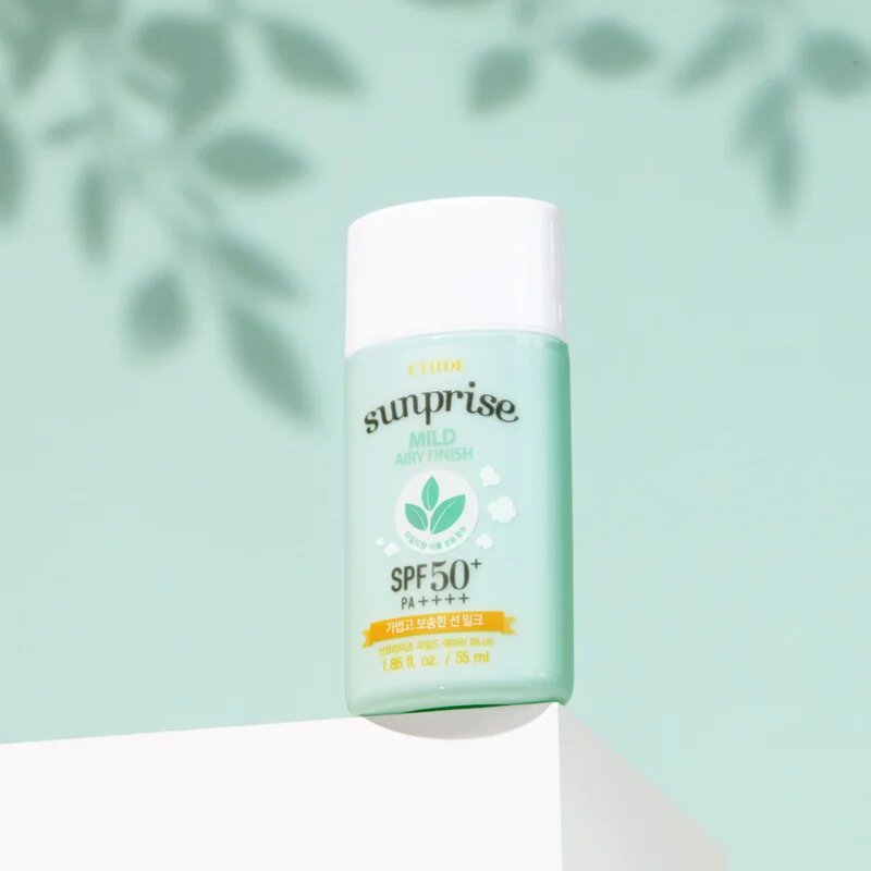 ETUDE Sunprise Mild Airy Finish минерален защитен флуид за лице SPF 50+ 55 мл.