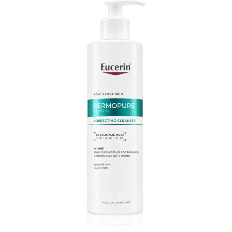 Eucerin DermoPure Clinical Correcting Cleanser ексфолиращ почистващ гел за лице и тяло 400 мл.