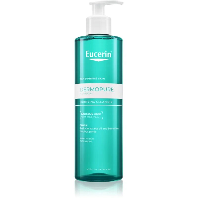 Eucerin DermoPure Clinical Purifying Cleanser дълбоко почистващ гел за мазна кожа склонна към акне 400 мл.