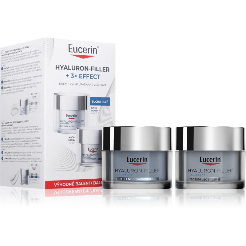 Eucerin Hyaluron-Filler + 3x Effect грижа против бръчки изгодна опаковка