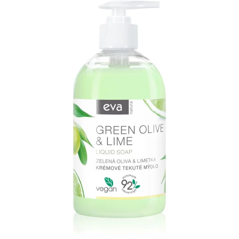 Eva Natura Green olive & Lime кремообразен течен сапун за ръце 500 мл.