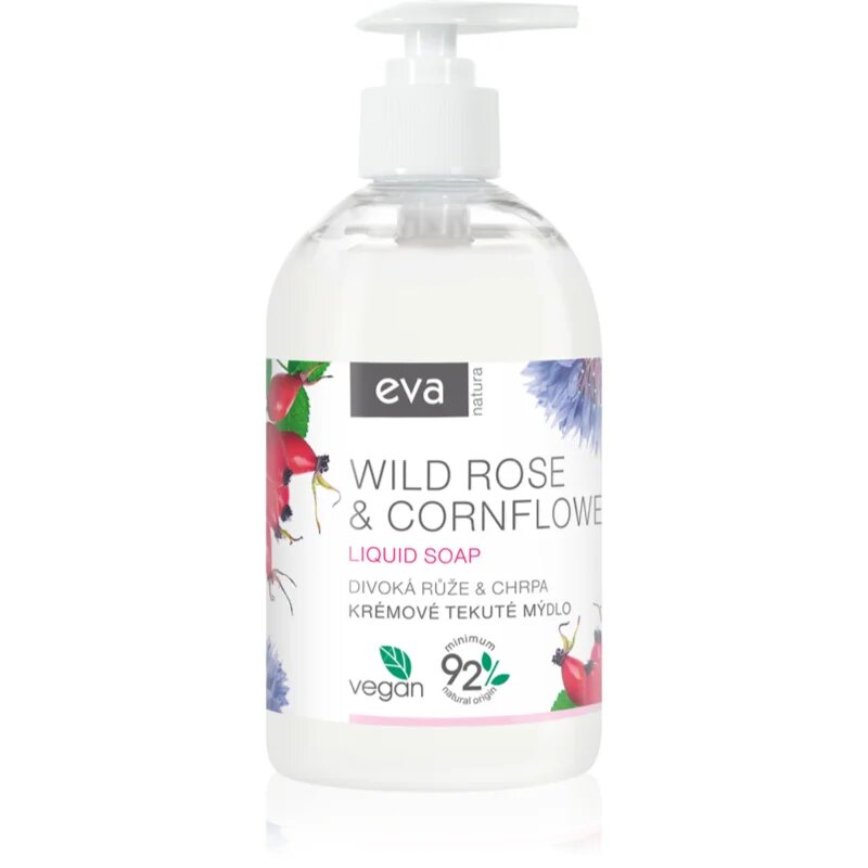 Eva Natura Wild rose & Cornflower кремообразен течен сапун за ръце 500 мл.