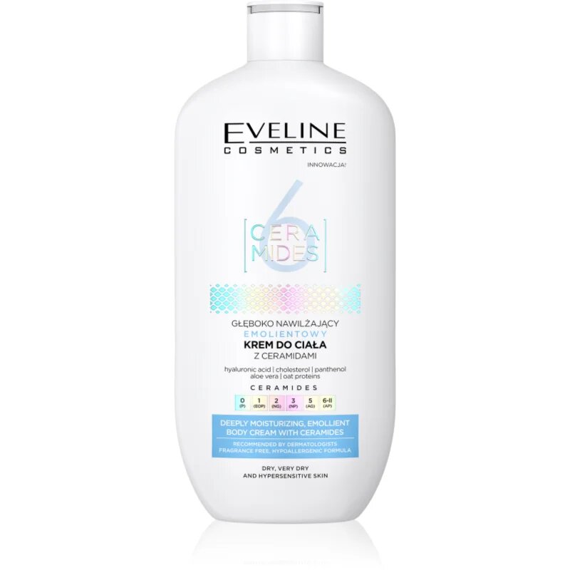 Eveline Cosmetics 6 Ceramides хидратиращ лосион за тяло за суха или много суха кожа без парфюм 350 мл.