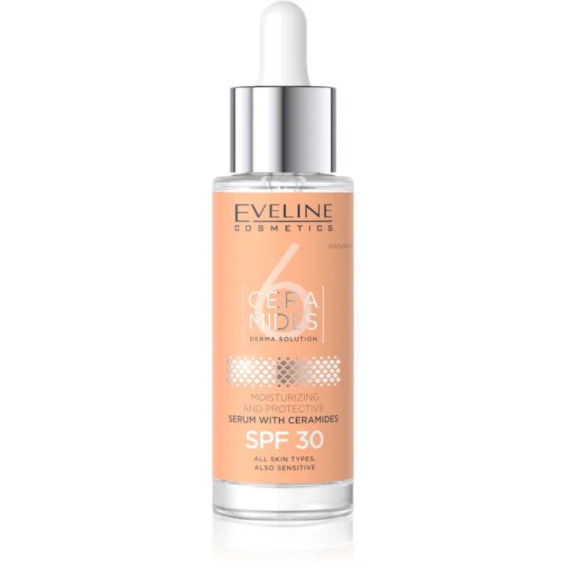 Eveline Cosmetics 6 Ceramides защитен серум за суха и чувствителна кожа SPF 30 30 мл.