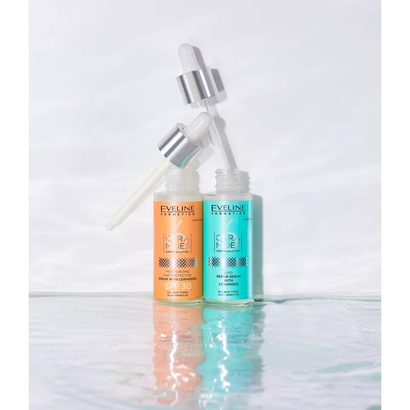 Eveline Cosmetics 6 Ceramides защитен серум за суха и чувствителна кожа SPF 30 30 мл.