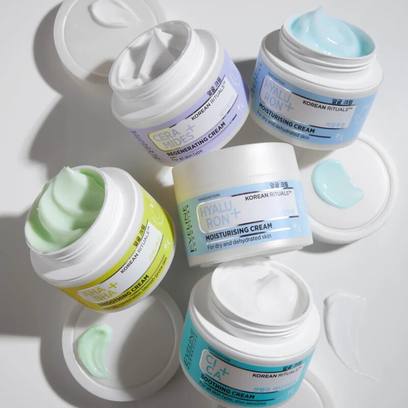 Eveline Cosmetics AHA + BHA Korean Rituals хидратиращ и изглаждащ крем за лице 50 мл.