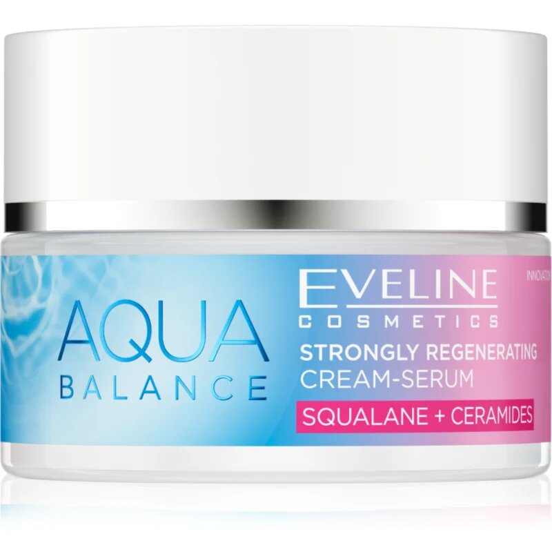 Eveline Cosmetics Aqua Balance Squalane + Ceramides интензивен регенериращ крем с хидратиращ ефект 50 мл.
