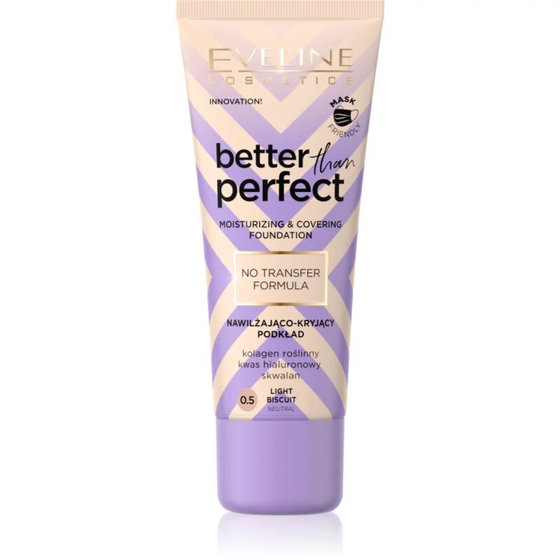 Eveline Cosmetics Better than Perfect Foundation фон дьо тен с хидратиращ ефект цвят 0.5 Light Biscuit Neutral 30 мл.