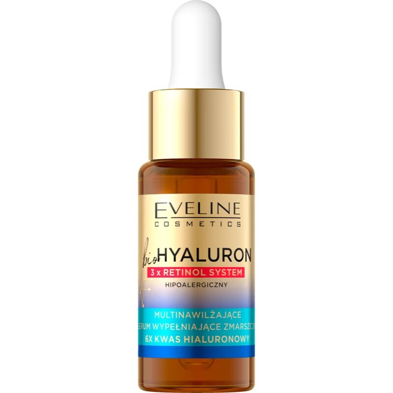 Eveline Cosmetics Bio Hyaluron 3x Retinol System попълващ серум против бръчки 18 мл.