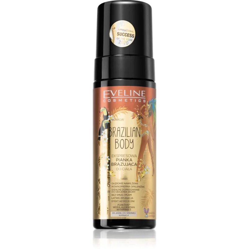 Eveline Cosmetics Brazilian Body автобронзираща пяна за бърз тен 150 мл.