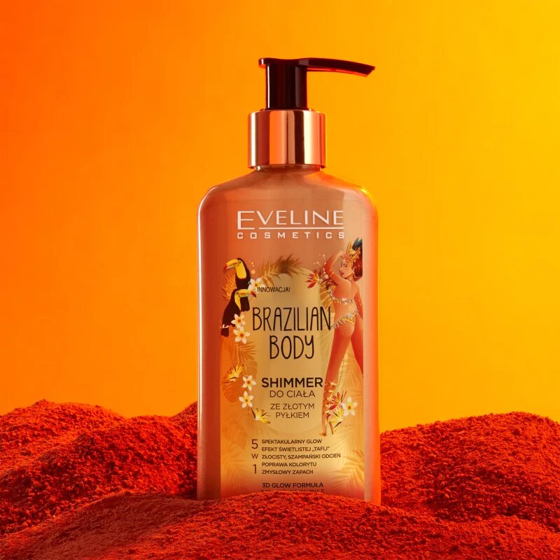 Eveline Cosmetics Brazilian Body емулсия за тяло с блясък 150 мл.