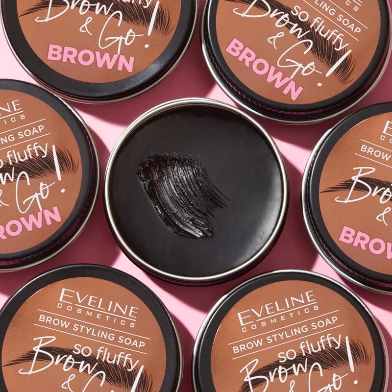 Eveline Cosmetics Brow & Go! сапун за оформяне на вежди за вежди цвят Brown 25 гр.